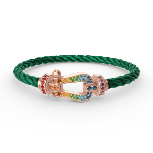 Loco FORCE LARGE HORSESHOE  COLORED DIAMOND BRACELET ROSE GOLD