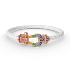 Loco FORCE LARGE HORSESHOE  COLORED DIAMOND BRACELET ROSE GOLD