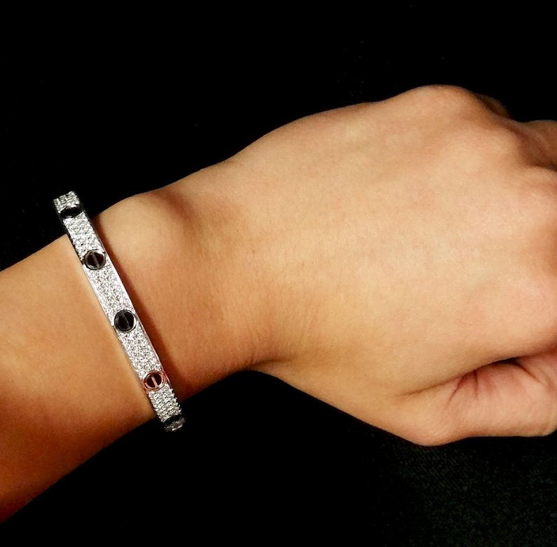Loco LOVE BRACELET 6.1MM DIAMOND-PAVED CERAMIC