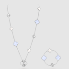 [Loco ] 25 NEW CLOVER 15 MOTIFS PURPLE CHALCEDONY