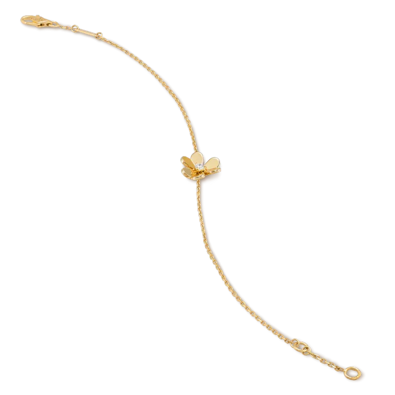 Loco FRIVOLE GOLD FLOWER PINK MALACHITE BRACELET