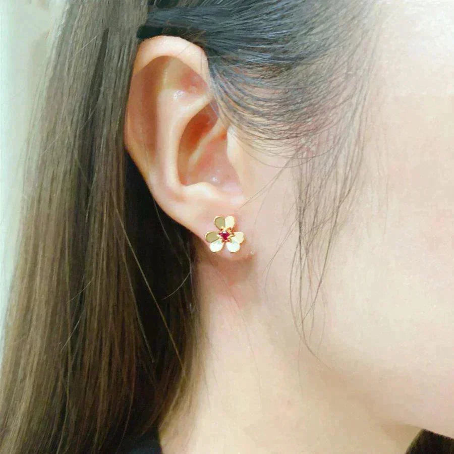 Loco FRIVOLE  FLOWER PINK EARRINGS