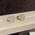 Loco FRIVOLE GOLD FLOWER DIAMOND EARRINGS