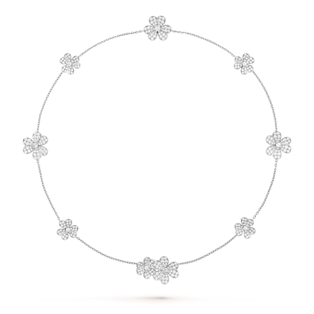 Loco FRIVOLE SILVER 9 FLOWERS NECKLACE