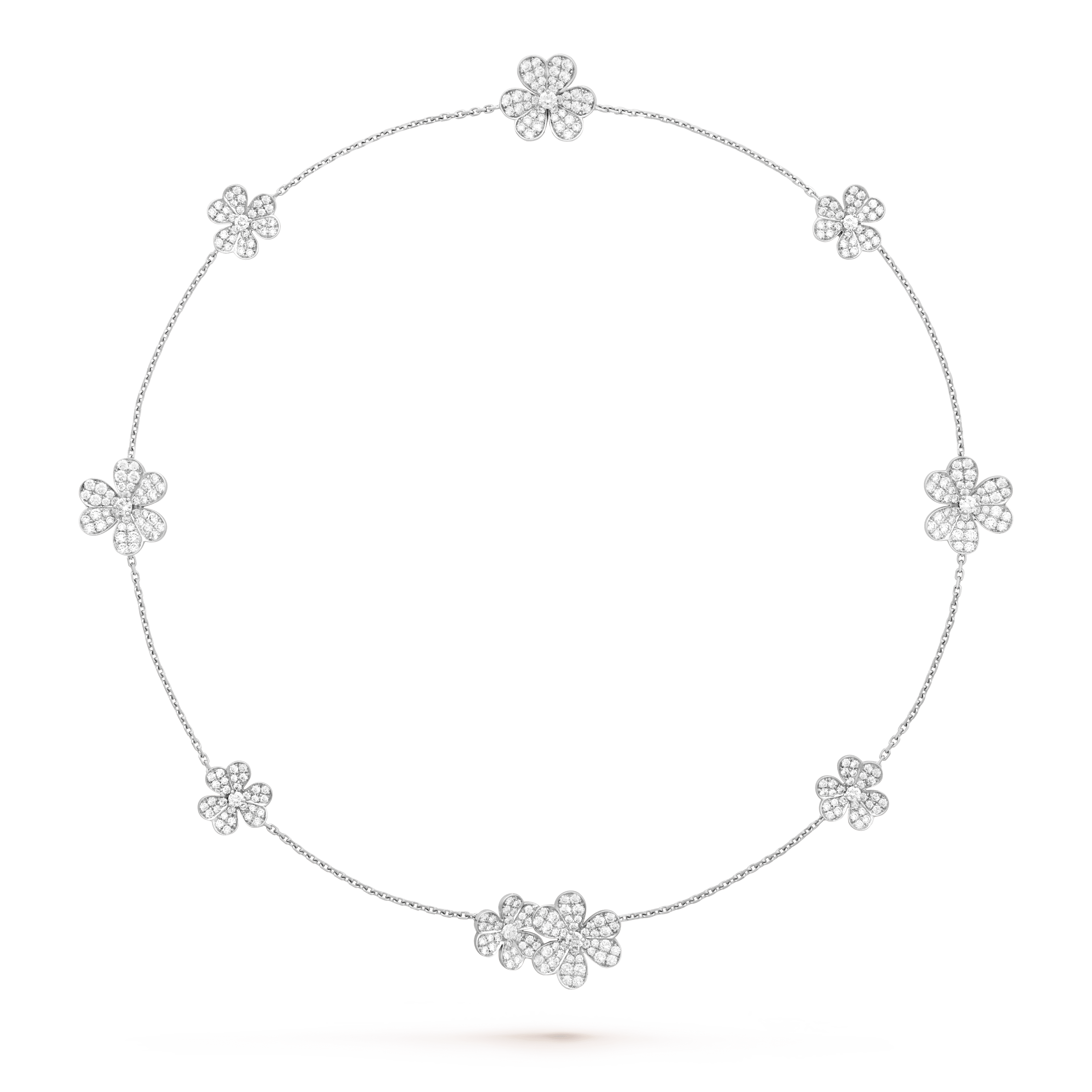 Loco FRIVOLE SILVER 9 FLOWERS NECKLACE