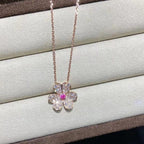Loco FRIVOLE ROSE GOLD FLOWER DIAMOND NECKLACE