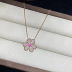 Loco FRIVOLE ROSE GOLD FLOWER DIAMOND NECKLACE