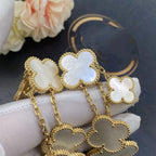 Loco CLOVER EARRINGS WHITE MOP 4 MOTIFS GOLD
