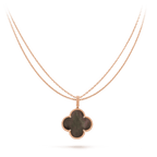 Loco CLOVER 25MM GOLD DARK MOP BIG CLOVER NECKLACE