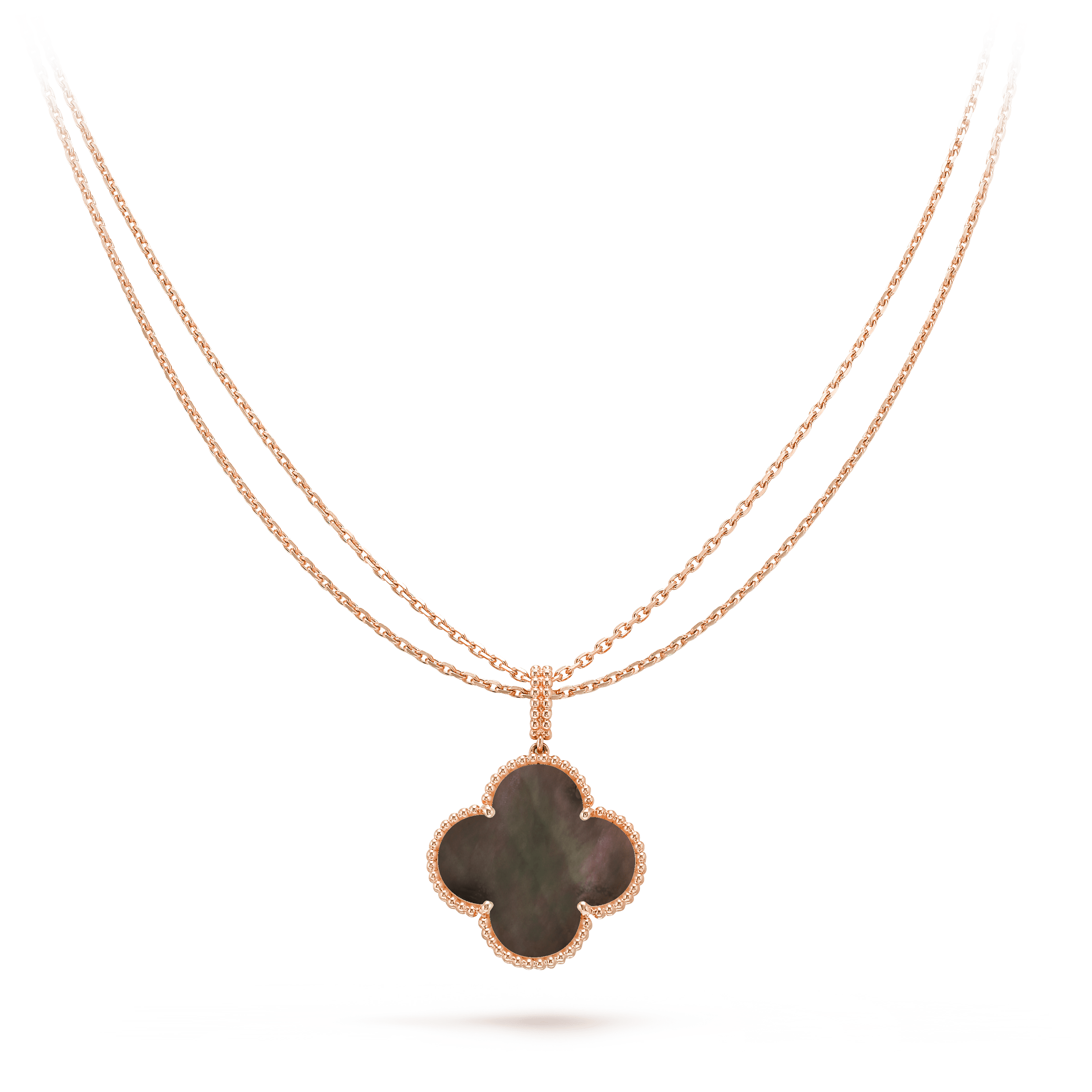 Loco CLOVER 25MM GOLD DARK MOP BIG CLOVER NECKLACE