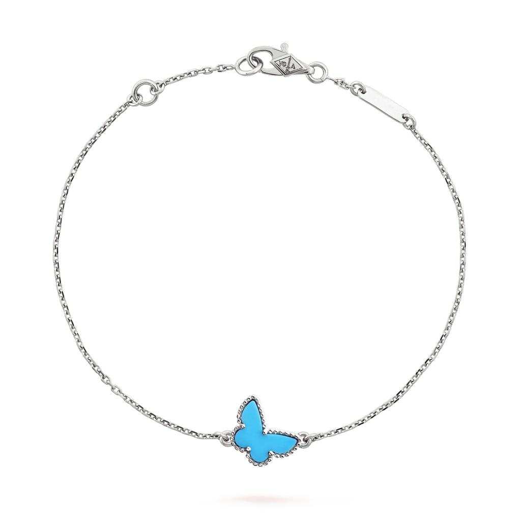 Loco BUTTERFLY TURQUOISE BUTTERFLY BRACELET SILVER