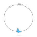 Loco BUTTERFLY TURQUOISE BUTTERFLY BRACELET SILVER