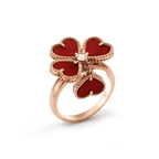 Loco SWEET CLOVER CARNELIAN RING