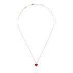 Loco SWEET CLOVER CARNELIAN HEART NECKLACE