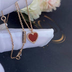 Loco SWEET CLOVER CARNELIAN HEART NECKLACE