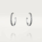 Loco LOVE DIAMOND SILVER HOOP EARRINGS