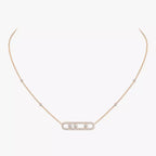 [Loco jewelrys] Move Pave_ Rose Gold Diamond Necklace
