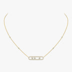 [Loco jewelrys] Move Pave_ Rose Gold Diamond Necklace