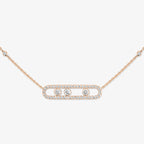[Loco jewelrys] Move Pave_ Rose Gold Diamond Necklace
