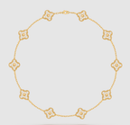 [Loco ]CLOVER 10 MOTIFS FULL DIAMOND NECKLACE