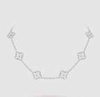 [Loco ]CLOVER 10 MOTIFS FULL DIAMOND NECKLACE