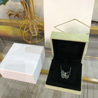 Loco LARGE BUTTERFLY SILVER PENDANT DIAMOND NECKLACE