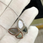 Loco LARGE BUTTERFLY SILVER PENDANT DIAMOND NECKLACE