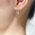 [Loco jewelrys]MOVE UNO SMALL 1 DIAMOND EARRINGS