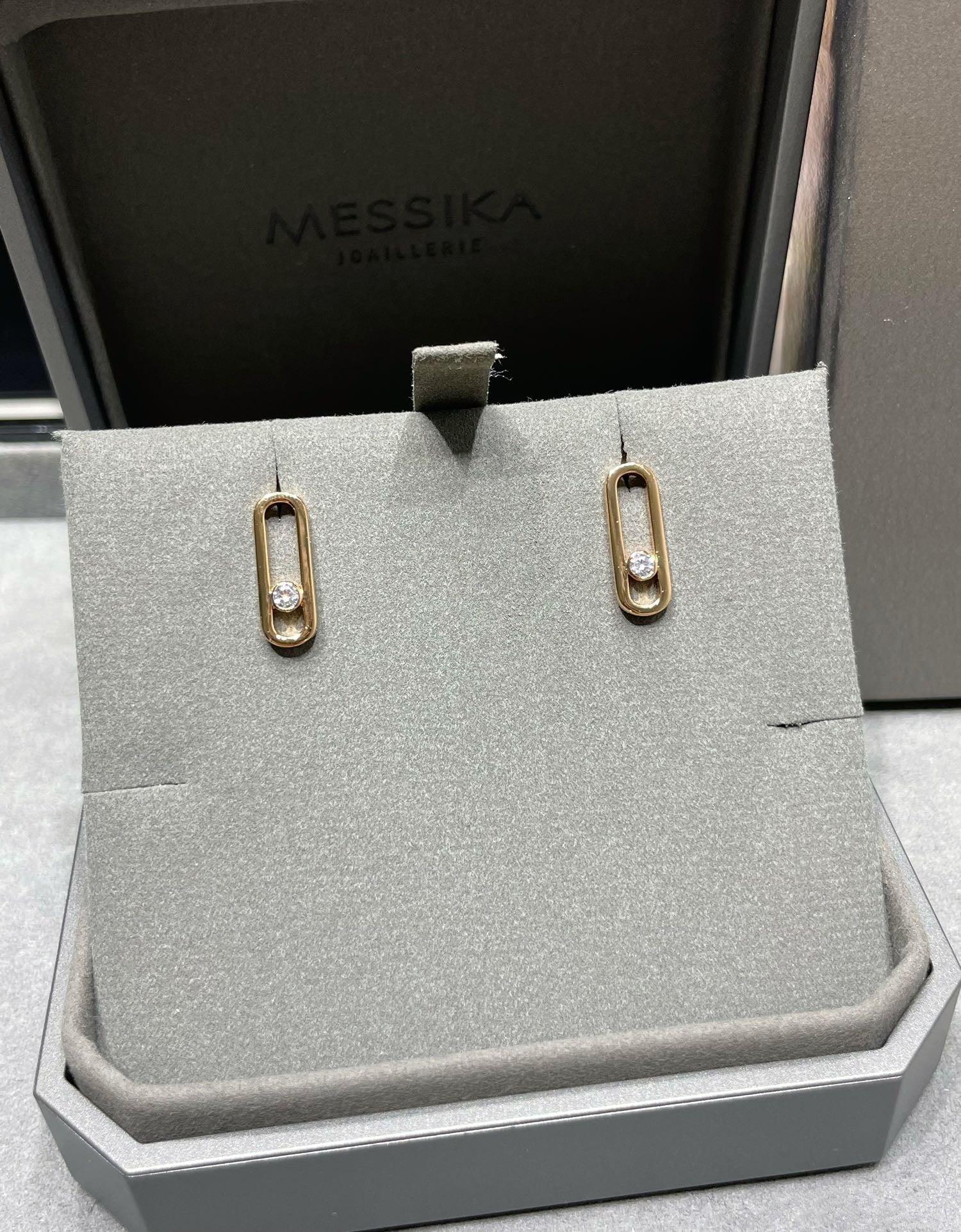 [Loco jewelrys]MOVE UNO SMALL 1 DIAMOND EARRINGS
