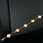 [Loco ]New  CLOVER 5 MOTIFS  PINK MOP BRACELET COLLECTION