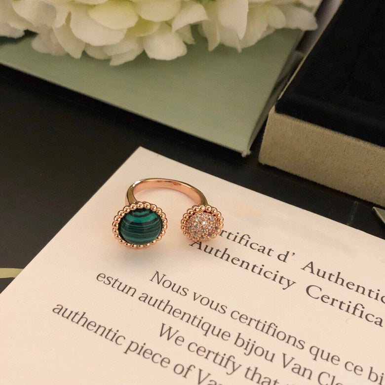 Loco PERLEE COULEURS DIAMOND ROSE GOLD BETWEEN THE FINGER RING