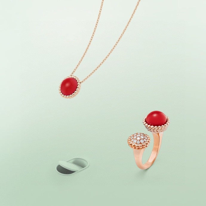 Loco PERLEE COULEURS DIAMOND ROSE GOLD BETWEEN THE FINGER RING