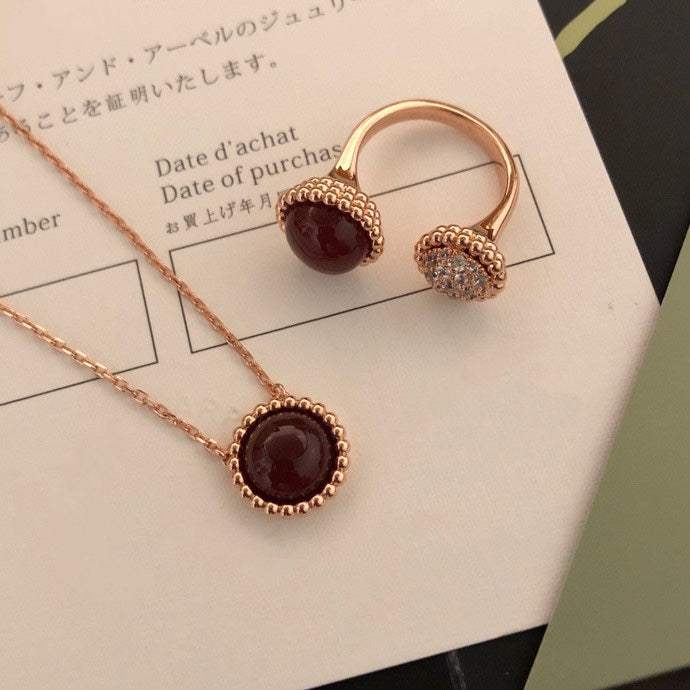 Loco PERLEE COULEURS DIAMOND ROSE GOLD BETWEEN THE FINGER RING
