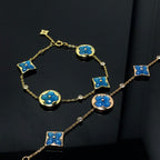 Loco STAR AND SUN 4 MOTIF BLUE BRACELET