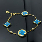 Loco STAR AND SUN 4 MOTIF BLUE BRACELET