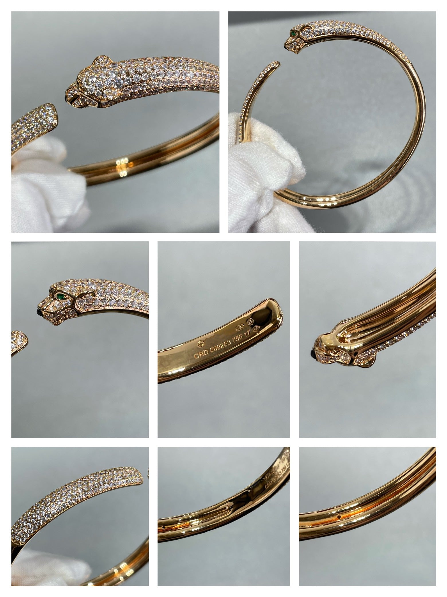 Loco PANTHERE FULL DIAMOND OPEN BRACELET
