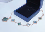 Loco COMBINED BRACELET 5 MOTIFS AND NECKLACE DARK MOP ROSE GOLD