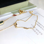 Loco LUCKY SPRING 4 MOTIFS ROSE GOLD NECKLACE