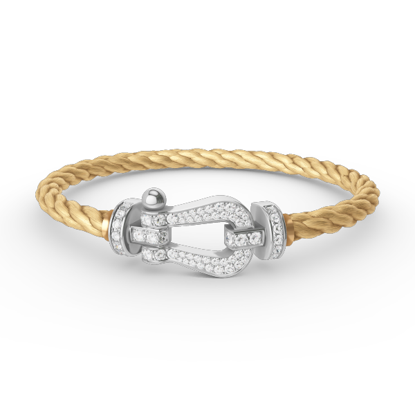 Loco FORCE LARGE HORSESHOE FULL DIAMOND BRACELET SILVER