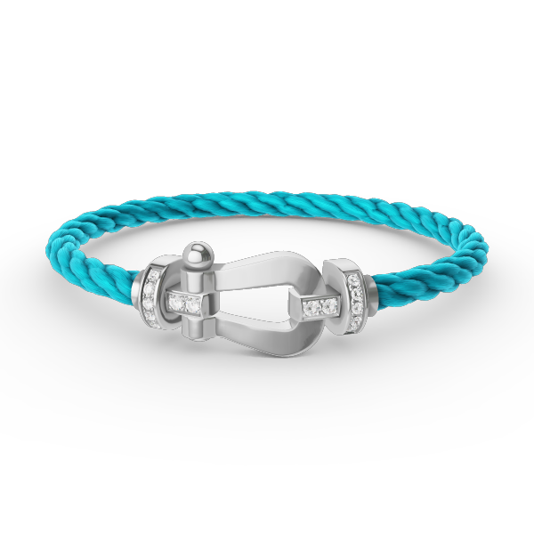 Loco FORCE LARGE HORSESHOE HALF DIAMOND BRACELET SILVER