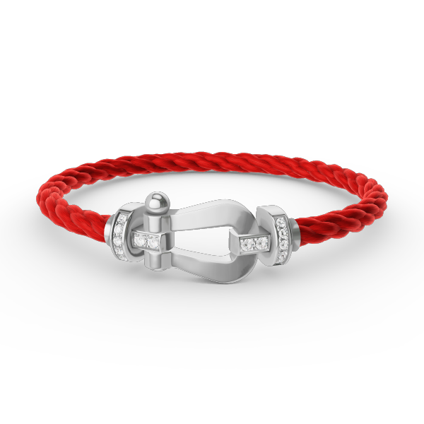 Loco FORCE LARGE HORSESHOE HALF DIAMOND BRACELET SILVER