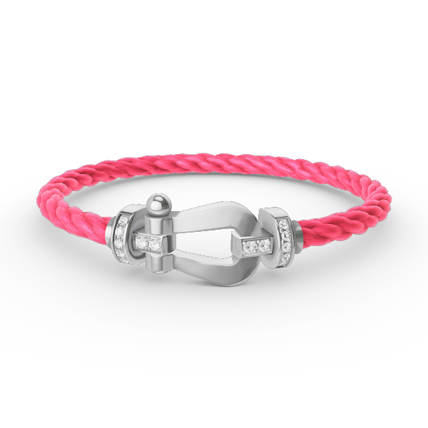 Loco FORCE LARGE HORSESHOE HALF DIAMOND BRACELET SILVER