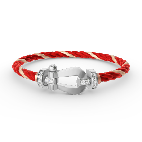 Loco FORCE LARGE HORSESHOE HALF DIAMOND BRACELET SILVER