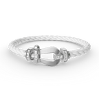 Loco FORCE LARGE HORSESHOE HALF DIAMOND BRACELET SILVER