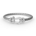 Loco FORCE LARGE HORSESHOE FULL DIAMOND BRACELET SILVER