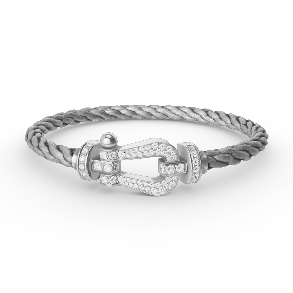 Loco FORCE LARGE HORSESHOE FULL DIAMOND BRACELET SILVER