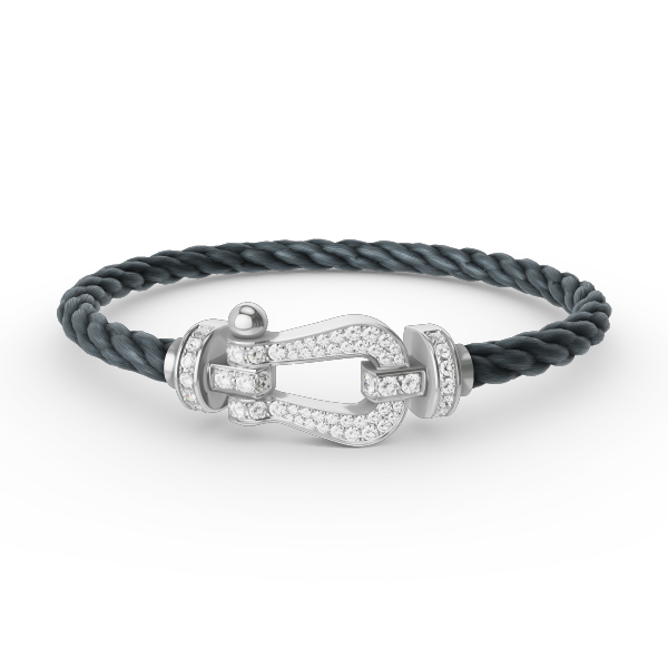 Loco FORCE LARGE HORSESHOE FULL DIAMOND BRACELET SILVER