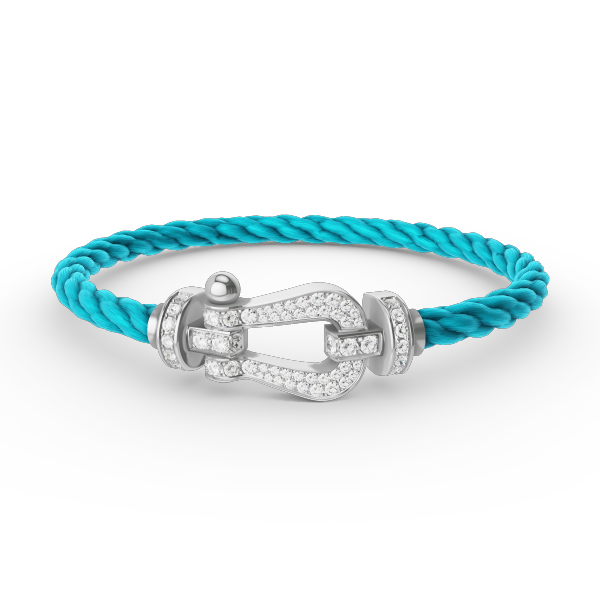 Loco FORCE LARGE HORSESHOE FULL DIAMOND BRACELET SILVER