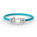 Loco FORCE LARGE HORSESHOE FULL DIAMOND BRACELET SILVER