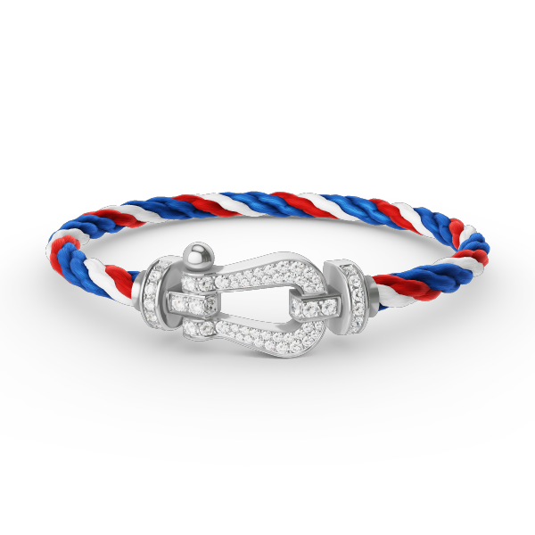 Loco FORCE LARGE HORSESHOE FULL DIAMOND BRACELET SILVER